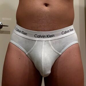 Calvin Klein Men's Low Rise White Briefs